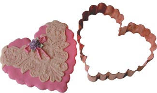 Scalloped Copper Heart Cookie Cutter 